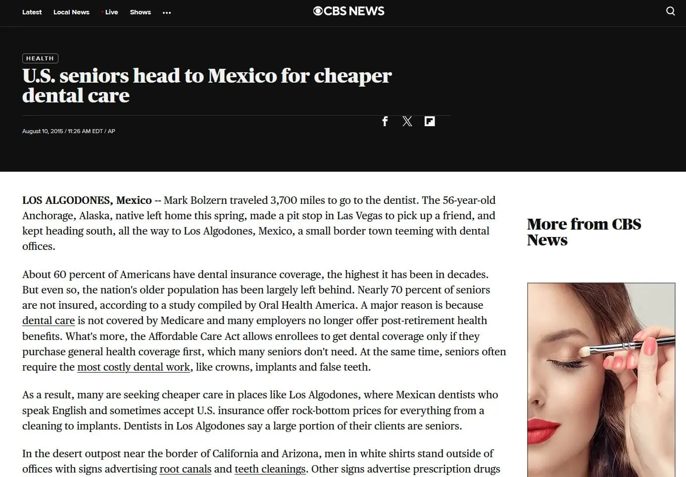 U.S. seniors head to Mexico for cheaper dental care
