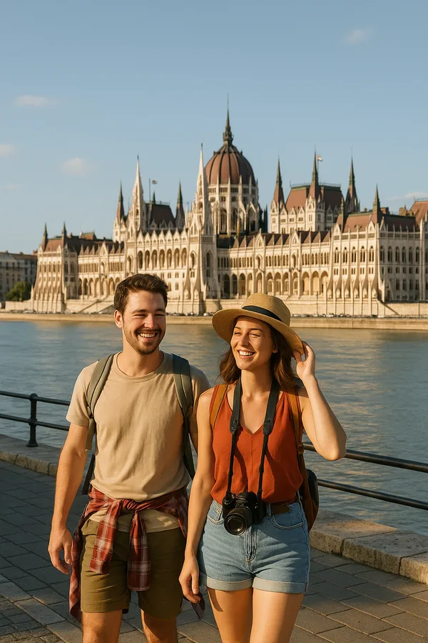 Travelers enjoying Budapest