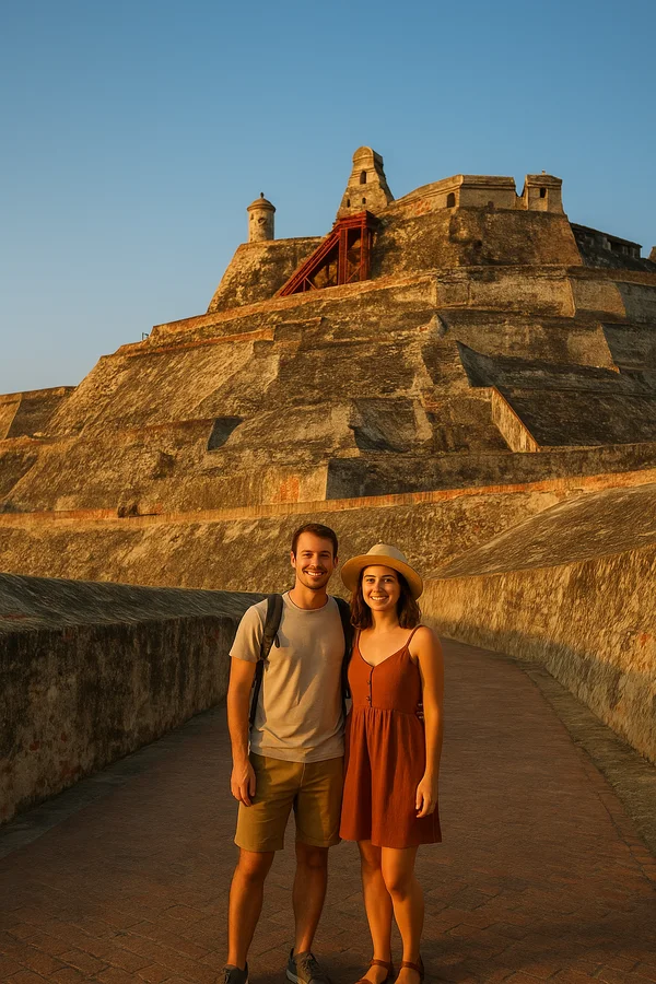 Travelers enjoying Cartagena
