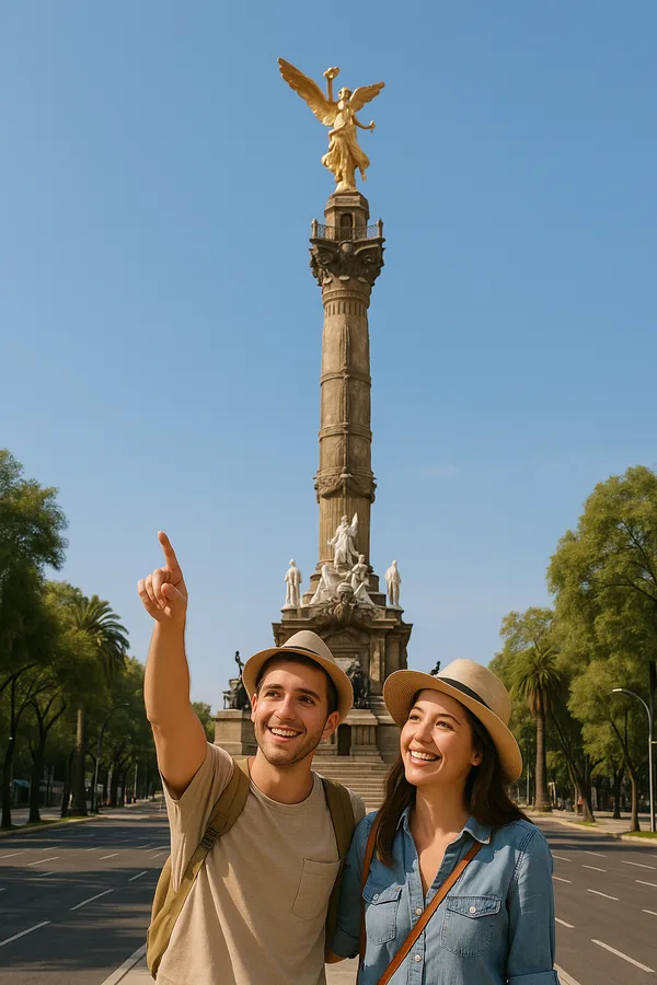Viajeros disfrutando Mexico City