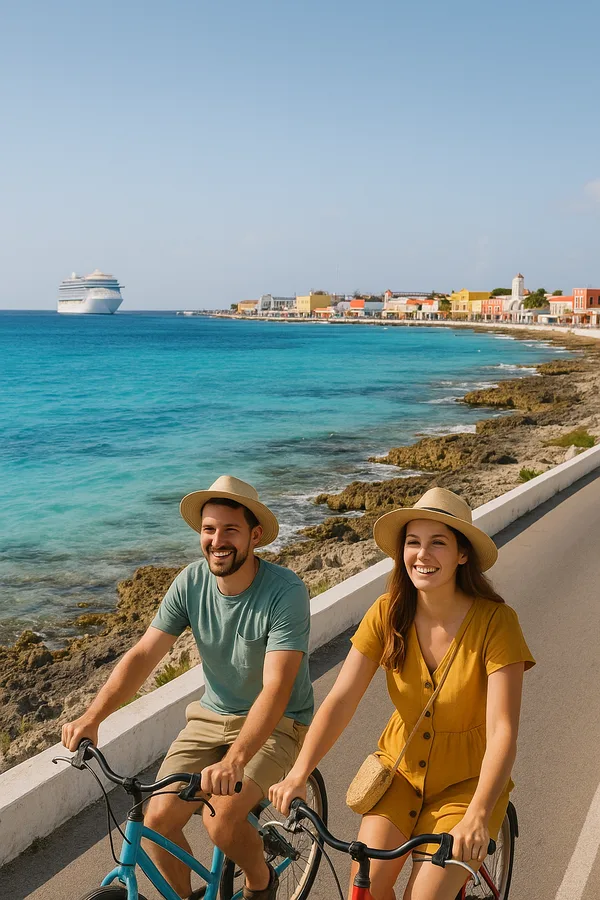 Viajeros disfrutando Cozumel