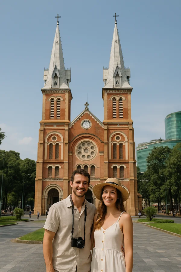 Travelers enjoying Ho Chi Minh City