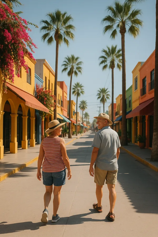 Travelers enjoying Los Algodones