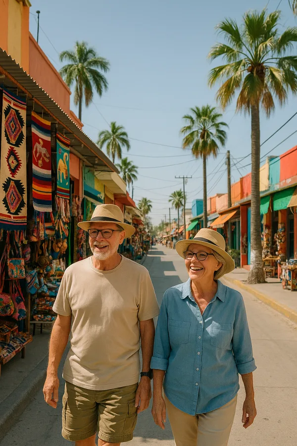 Travelers enjoying Nuevo Progreso