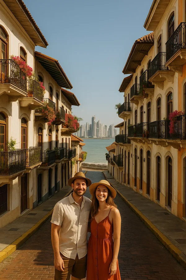 Travelers enjoying Panama City