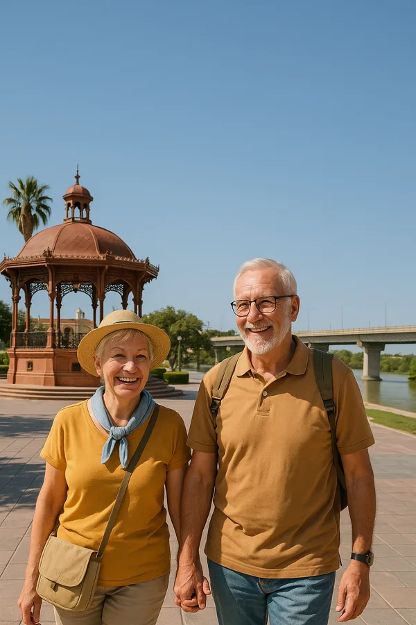 Travelers enjoying Piedras Negras