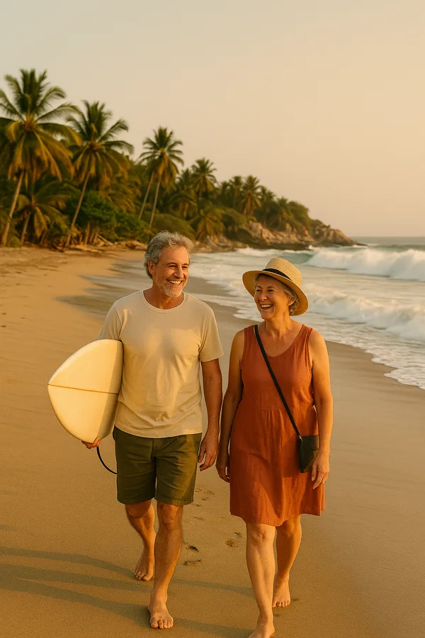 Viajeros disfrutando Puerto Escondido