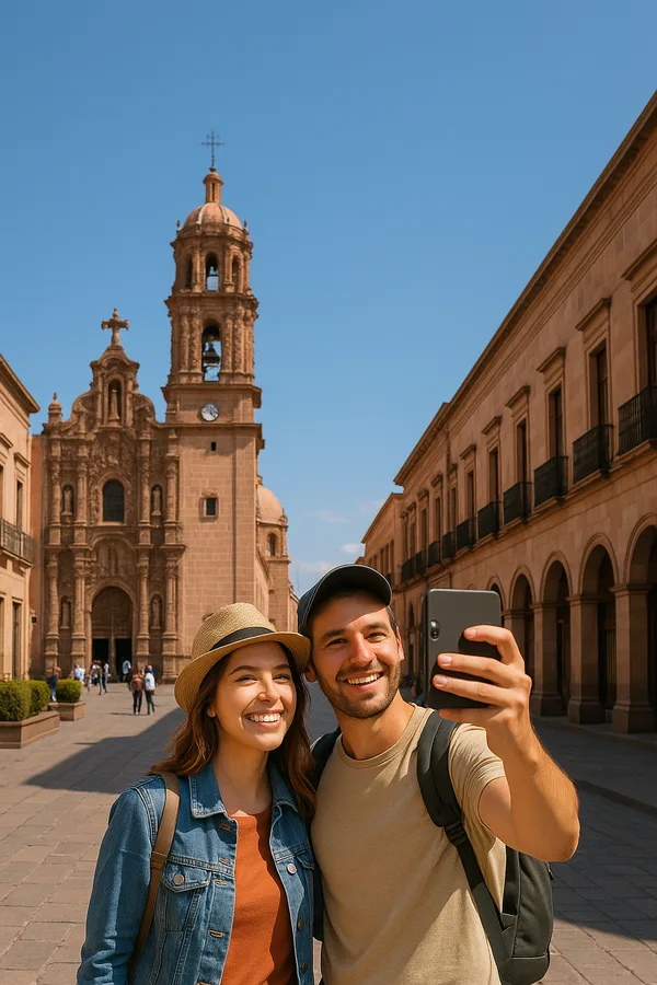 Viajeros disfrutando San Luis Potosí