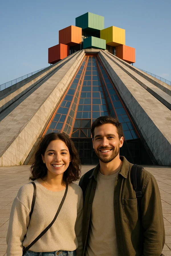 Travelers enjoying Tirana