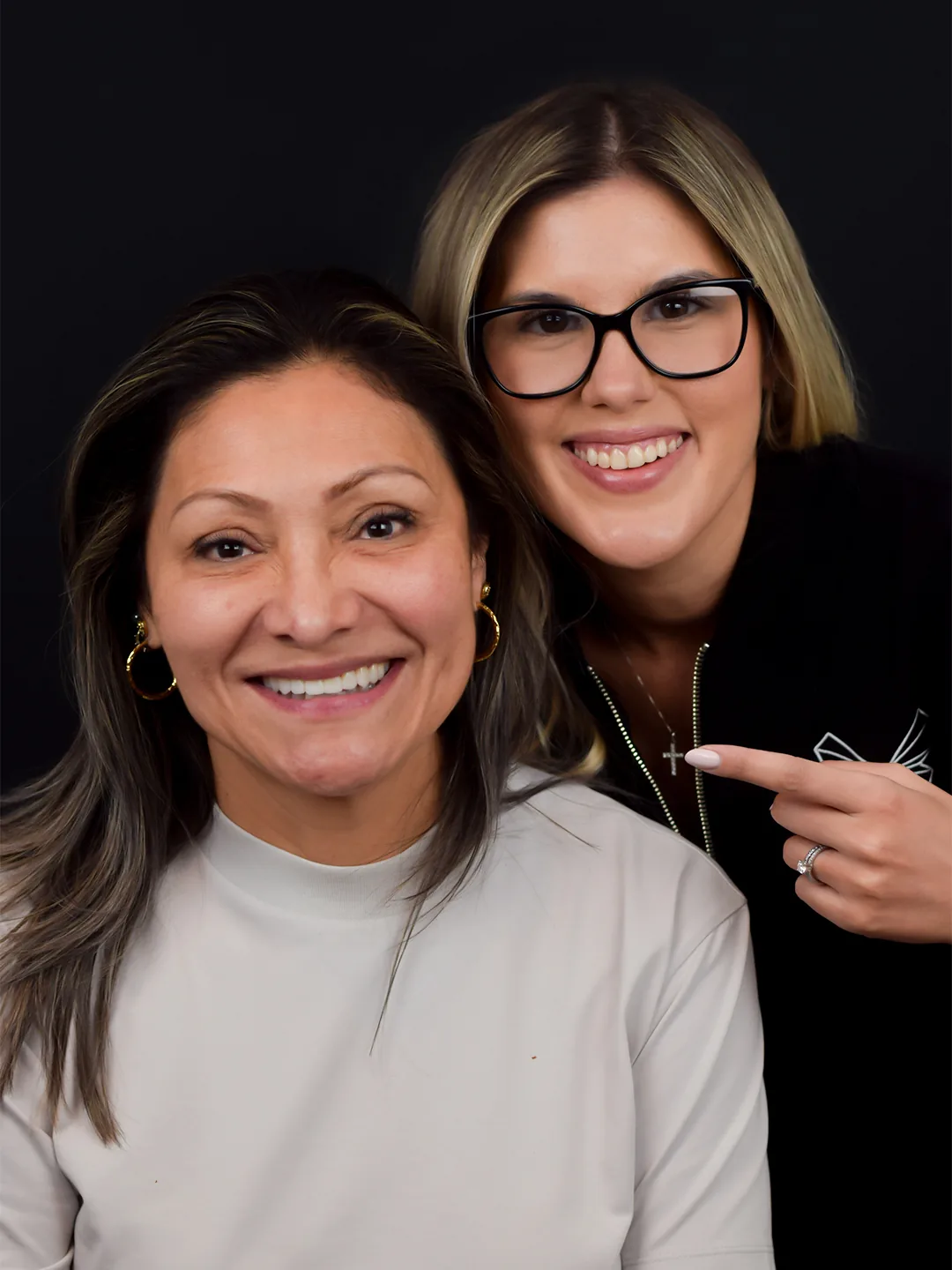 Happy patient with Dr. Andrea Gonzalez