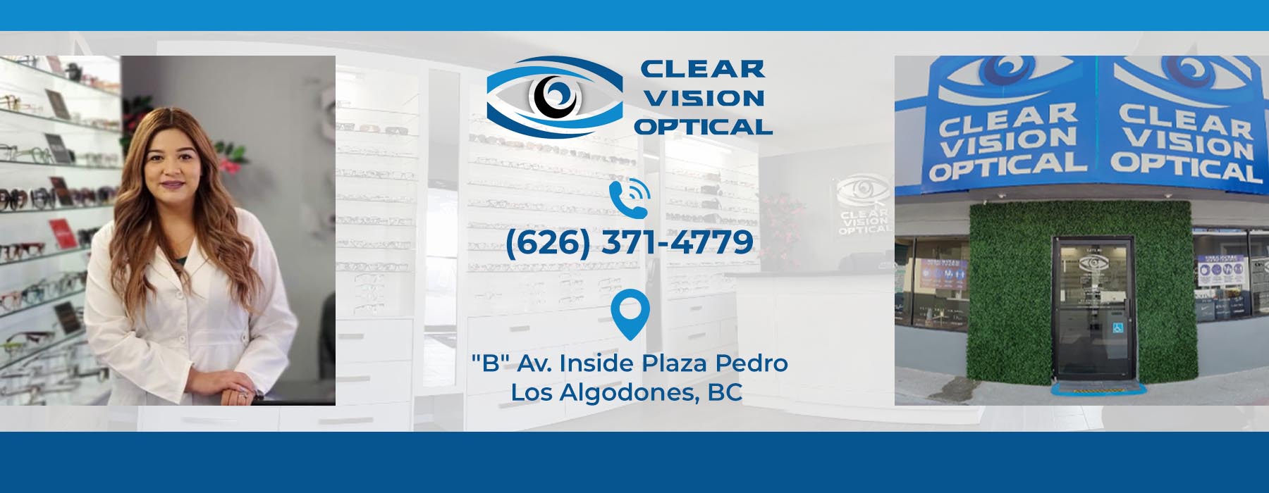 Opticals in Los Algodones, Molar City, Mexico.